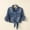 *Dark Blue, variant on ClodeEU Womens Tie Front Short Denim Shirt,Lightweight Jean Tops,Roll Up 3/4 Sleeve Button Down Fall Cute Denim Outfits Light Blue,Womens Plus S