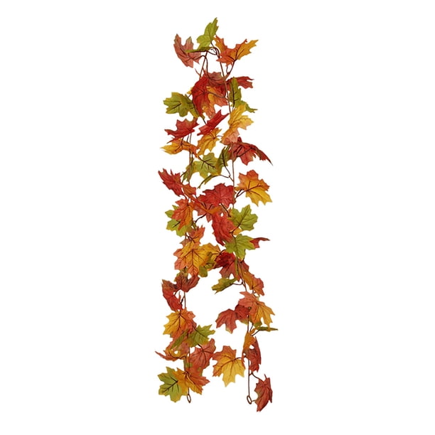 Guirnalda de arce artificial, puerta de entrada para el hogar, simulación de pared, hojas, decoración de vid, adorno navideño, tipo 1 AweSitey HA001259-01
