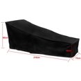 thumbnail image 1 of Cubierta para tumbona de jardín, impermeable, a prueba de viento, anti-UV, a prueba de polvo, cubierta de tumbona de tela Oxford 210D (200x75x40 / 80cm) - Negro, 1 of 2