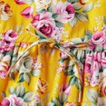 thumbnail image 4 of Vedolay Princess Dress Girls Summer Dress Short Sleeve Casual Skater Dresses with Stripe & Floral Print,Yellow 3-6 Months, 4 of 5