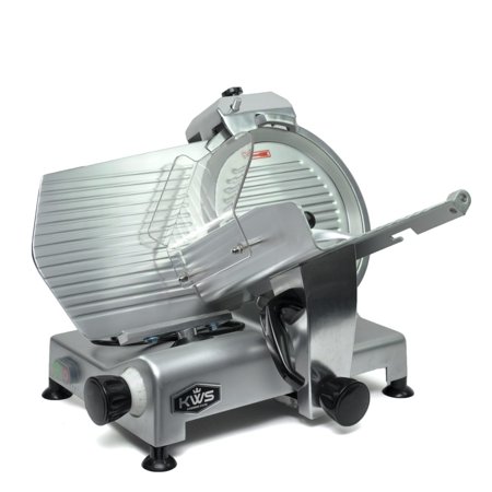 KWS Premium Commercial 420w Electric Meat Slicer 12" Stainless Steel Blade, Frozen Meat/