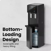 Iceman Ice Maker & Water Dispenser, Bottom-Loading for 1–5 Gallon Bottles – Black