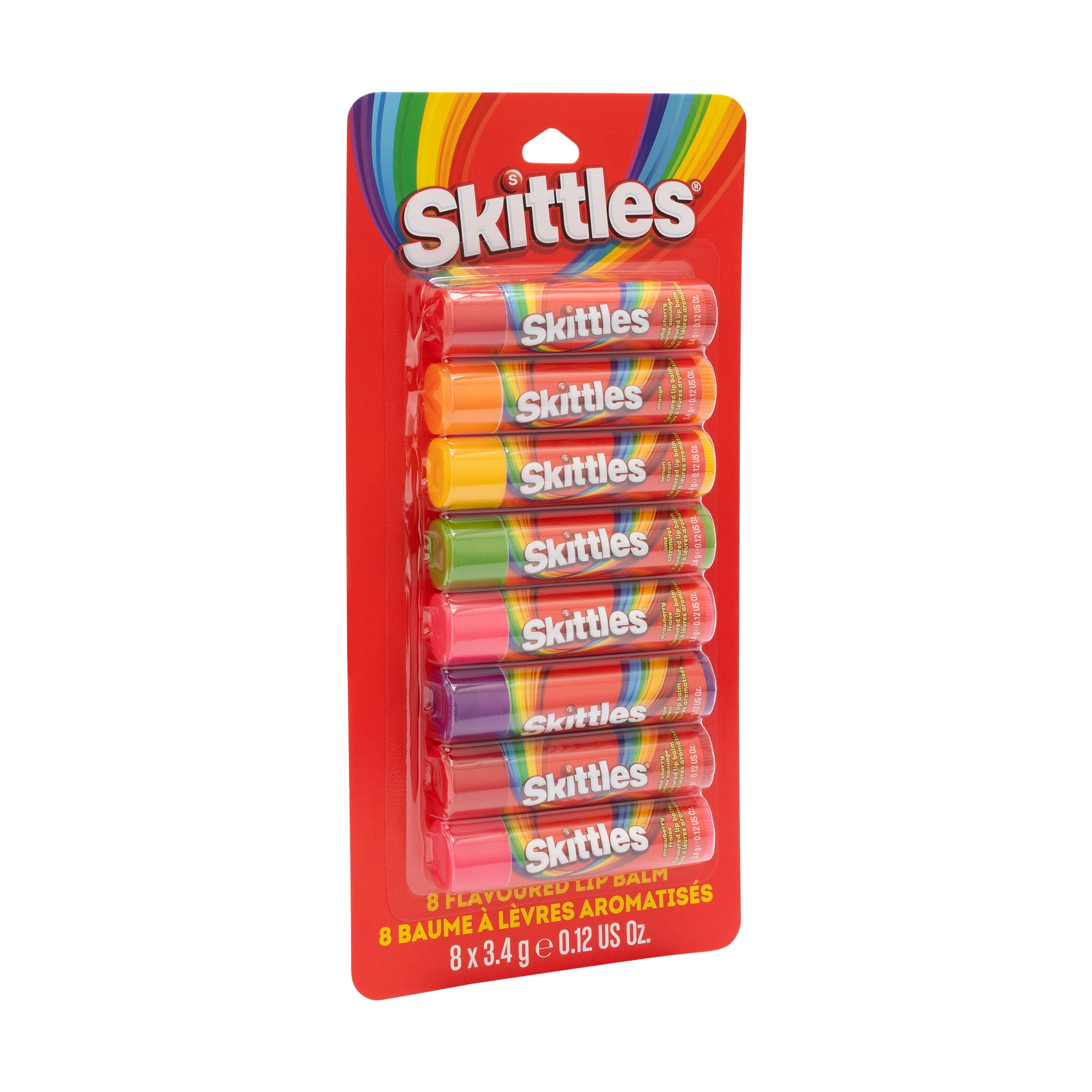 Baume à lèvres aromatisé Skittles, lot de 8