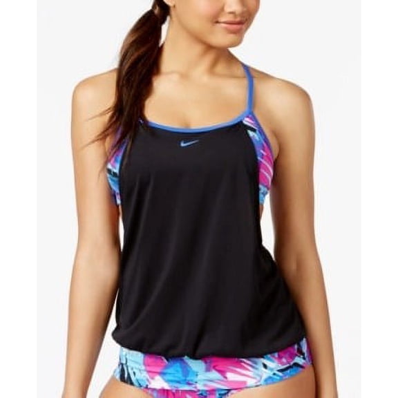 Nike MEDIUM BLUE Racerback Active Tankini Swim Top, US Small