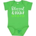 thumbnail image 3 of Inktastic Blessed and Lucky 4 Leaf Clovers St. Patrick's Day Boys or Girls Baby Bodysuit, 3 of 5