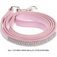 thumbnail image 2 of HUGFEGWE Sparkly Dog Leash with Rhinestones - Leash for Small Dogs, Pu Leather Dog Training Leash, Sparkly Studded Rhinestone Walking Chain for Cats Dogs Puppy U2537-33522, 2 of 9