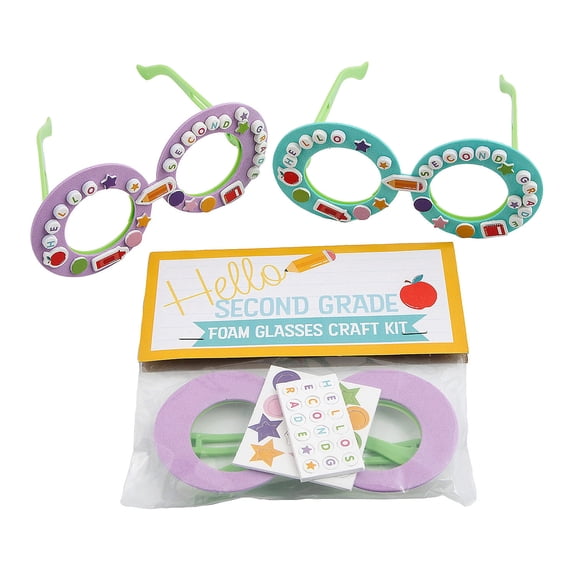 Fun Express 5 1/2" x 2 3/4" Second Grade Foam Glasses Craft Kit - Makes 12