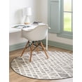 thumbnail image 4 of Unique Loom Arlo Collection Area Rug - Cy (5' 3" Round Gray/Ivory), 4 of 9