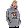 thumbnail image 4 of Crushing Christmas Nutcracker Pun Hoodie Sweatshirt Women Men Brisco Brands L, 4 of 6