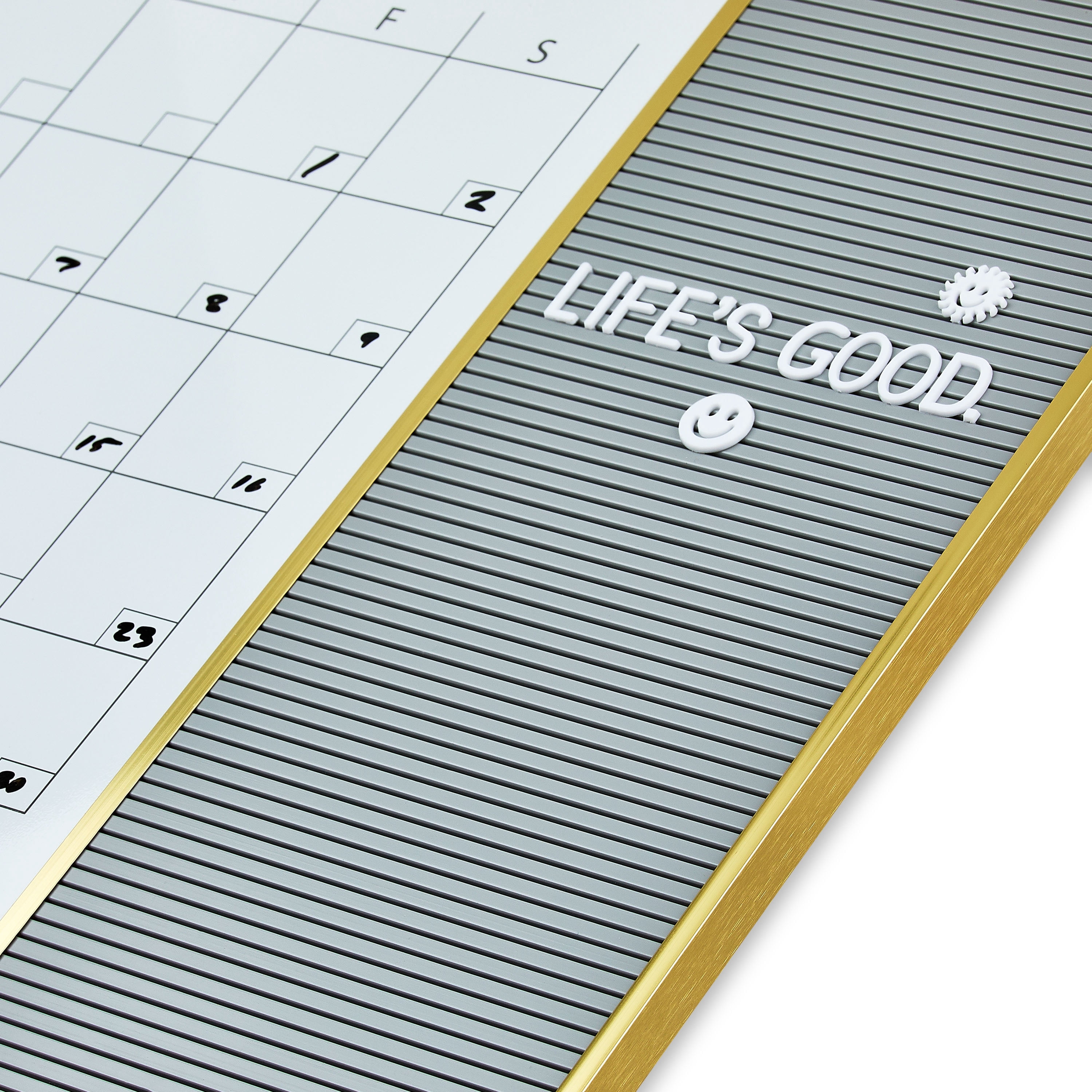 Pen+Gear Magnetic Dry Erase Monthly Wall Calendar and Letter Board, 17" x 23"