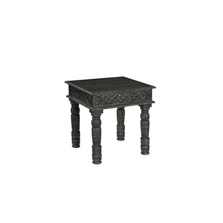 Taran Designs Eldris Carved Solid Wood End Table