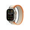 Apple Watch Ultra 2 - 49 mm - titanium - smart watch with Trail Loop - nylon weave - orange/beige - band size: M/L - 64 GB - Wi-Fi, LTE, UWB, Bluetooth - 4G - 2.17 oz
