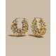 thumbnail image 4 of Pendientes SNGIA Chunky Gold Hoop con circonita cúbica para mujer, 4 of 6