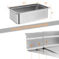 thumbnail image 3 of Acekid Set of 6 Hotel Pan, 2.5/4/6 inch Deep, Steam Table Pan, Full Size 21 x 13 Inch, Anti Jam Stainless Steel, Commercial Steamer Pan for Catering, 6" Deep, 3 of 6