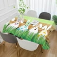 thumbnail image 4 of Coolnut Rectangle Table Cloth Easter Eggs and Bunnies Tablecloth Waterproof Anti-Shrink Soft and Wrinkle Resistant Decorative Fabric Table Cover for Outdoor Picnic/Kitchen Dining 60x108In, 4 of 7