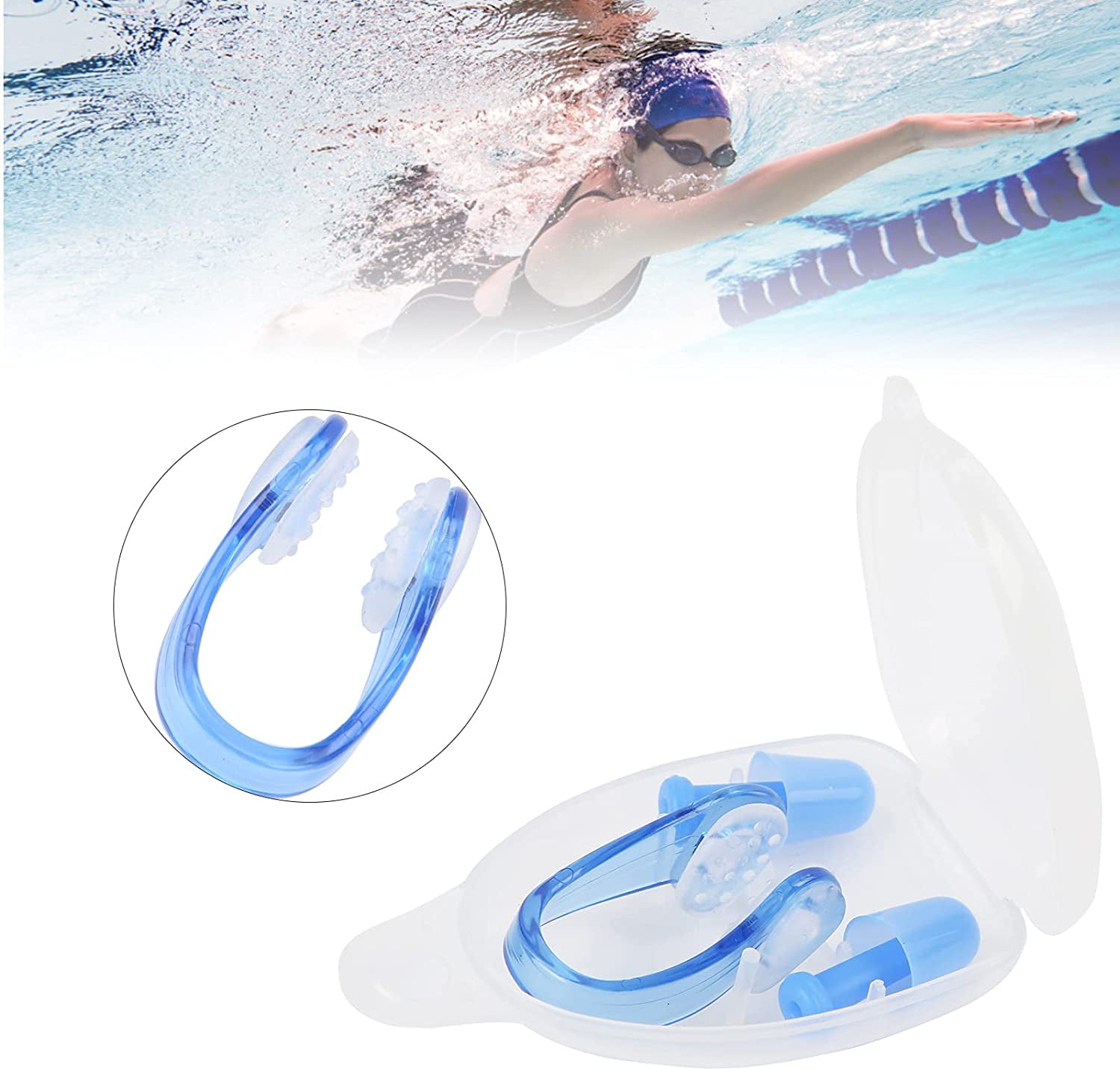 Waterproof Soft Silicone Swimming Diving Nose Clip+Ear Plug Set Best P*CA 