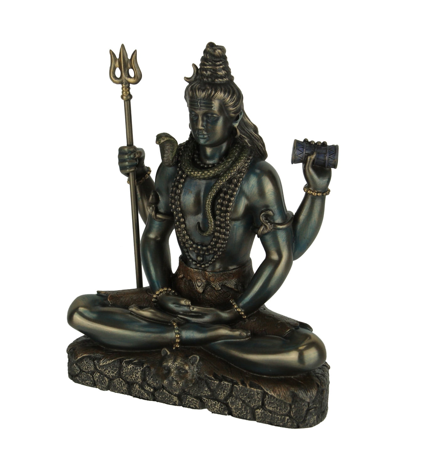 Hand Carved God Shiva Head Meditating Resin Wall Hanging Statue Size 7.5 inches 