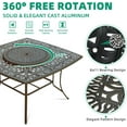 thumbnail image 2 of VIVIJASON 9-Piece High Patio Dining Set, All Weather Cast Aluminum Outdoor Bar Table and Chairs Set, Includes 8 Swivel Bar Stools & 64" Bar Height Dining Table with 35.5" Lazy Susan, Umbrella Hole, 2 of 8