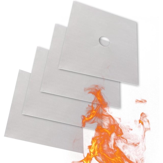 Burner Protector | 4X Cooktop Stove Covers | Heat-Resistant Reusable Hob Protector Anti-Oil Cleaning Pads, Kitchen Gadget For Cooking RV Restaurant Commercial Apartment