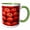 Green/White, variant on 3drose, Closeup of Rich Red Tomatoes, 15oz Two-tone Red Mug