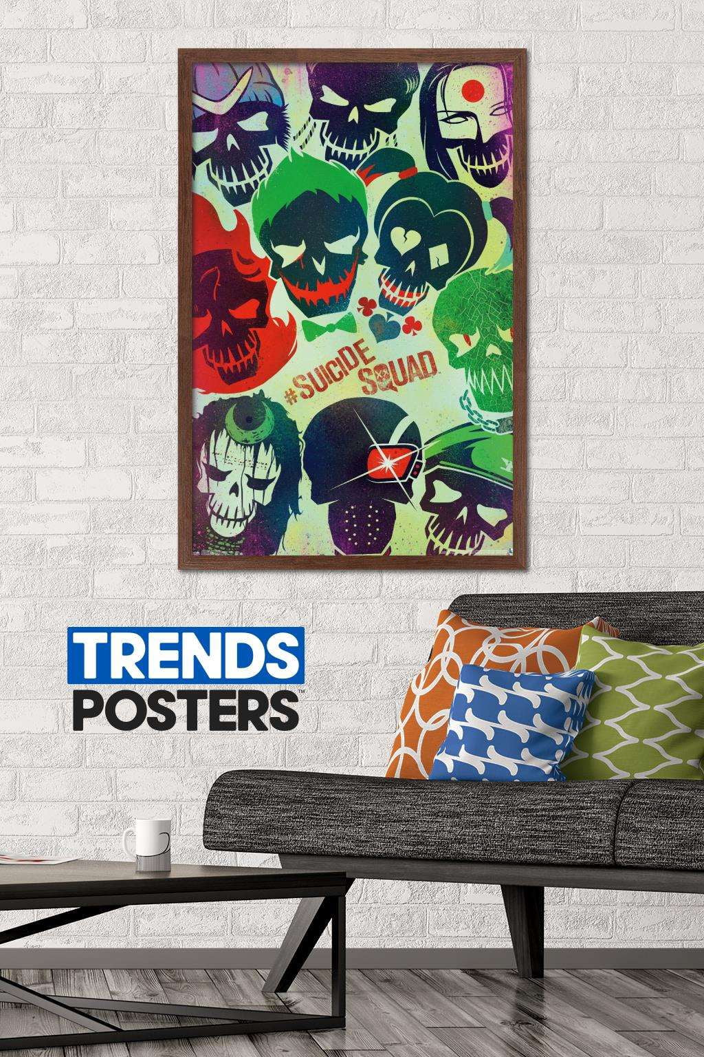 DC Comics Movie - Suicide Squad - Faces Wall Poster, 22.375" x 34", Framed