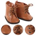 thumbnail image 4 of 1 par de botas de PU para muñecas, para vestir muñecas, botas pequeñas en miniatura de 18 pulgadas., 4 of 6