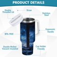 thumbnail image 2 of Yayeee 30oz Stainless Steel Tumbler with Straw and Handle Double-Wall Insulated Travel Water Bottle, Window Space, 2 of 8