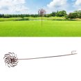 thumbnail image 3 of Metal Stake Yard Spinners, Simple Operation LED Garden Windmill Long Service Life Bronze Powder Coating  For Courtyard, 3 of 8