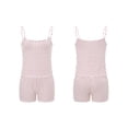 thumbnail image 4 of Women Y2k Pajama Set Sleeveless Heart Print Crop Tops Casual Shorts Sleepwear Sets Summer 2 Piece Outfit, 4 of 7