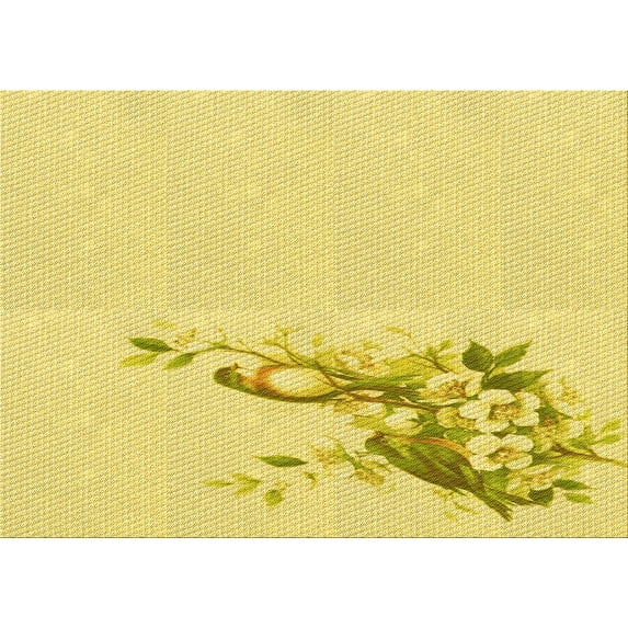 Ahgly Company Indoor Rectangle Patterned Bee Yellow Area Rugs, 2' x 4'