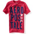 thumbnail image 1 of Aeropostale Nyc Puff Paint - Camiseta gráfica para hombre, color rosa, pequeña, 1 of 1