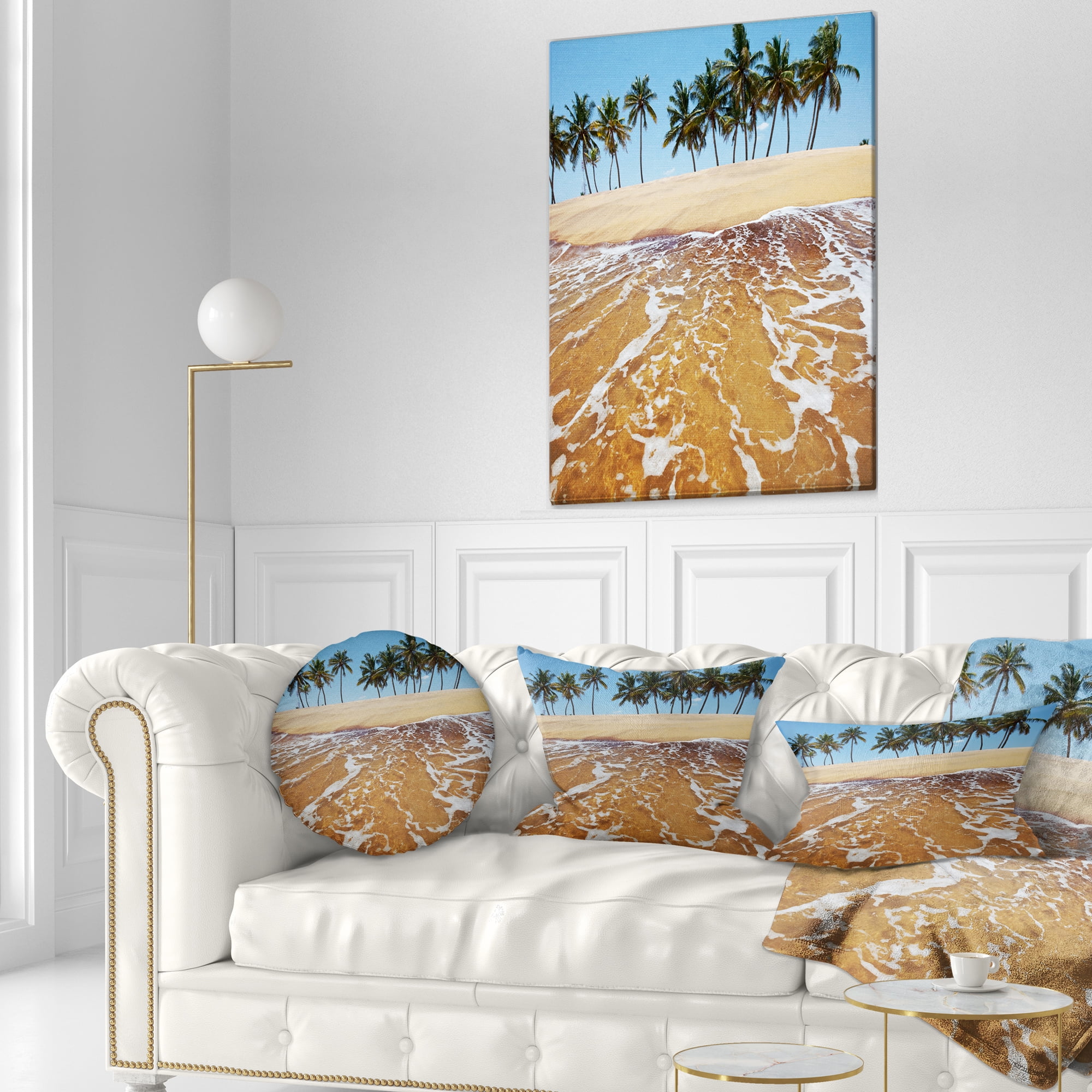 Designart 12" x 20" Multi-color Polyester Throw Pillow