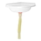thumbnail image 3 of Lavabo de esquina de plástico para pared, minilavabo compacto para apartamentos pequeños, de forma triangular, para baño, para colgar en la pared., 3 of 7