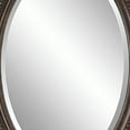 thumbnail image 3 of 32 Inch Wood Wall Mirror, Beaded Oval Shape, Antique Bronze, 3 of 5