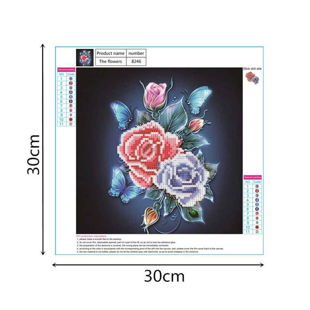Fleur 5D Résine Diamant Point de Croix Cristal Fleur Diamant Travaux d'Aiguille Broderie Diamant Peinture Chambre Décoratif Travaux d'Aiguille en Résine Image