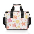 thumbnail image 7 of FORMRS Insulated Cooler Bag 24 Cans Capacity Soft Leakproof Lunch Box with Side Pockets, White Floral Orange, 7 of 7