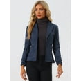 thumbnail image 2 of Chaqueta de Gamuza Sintética Allegra K Azul Oscuro M, 2 of 5