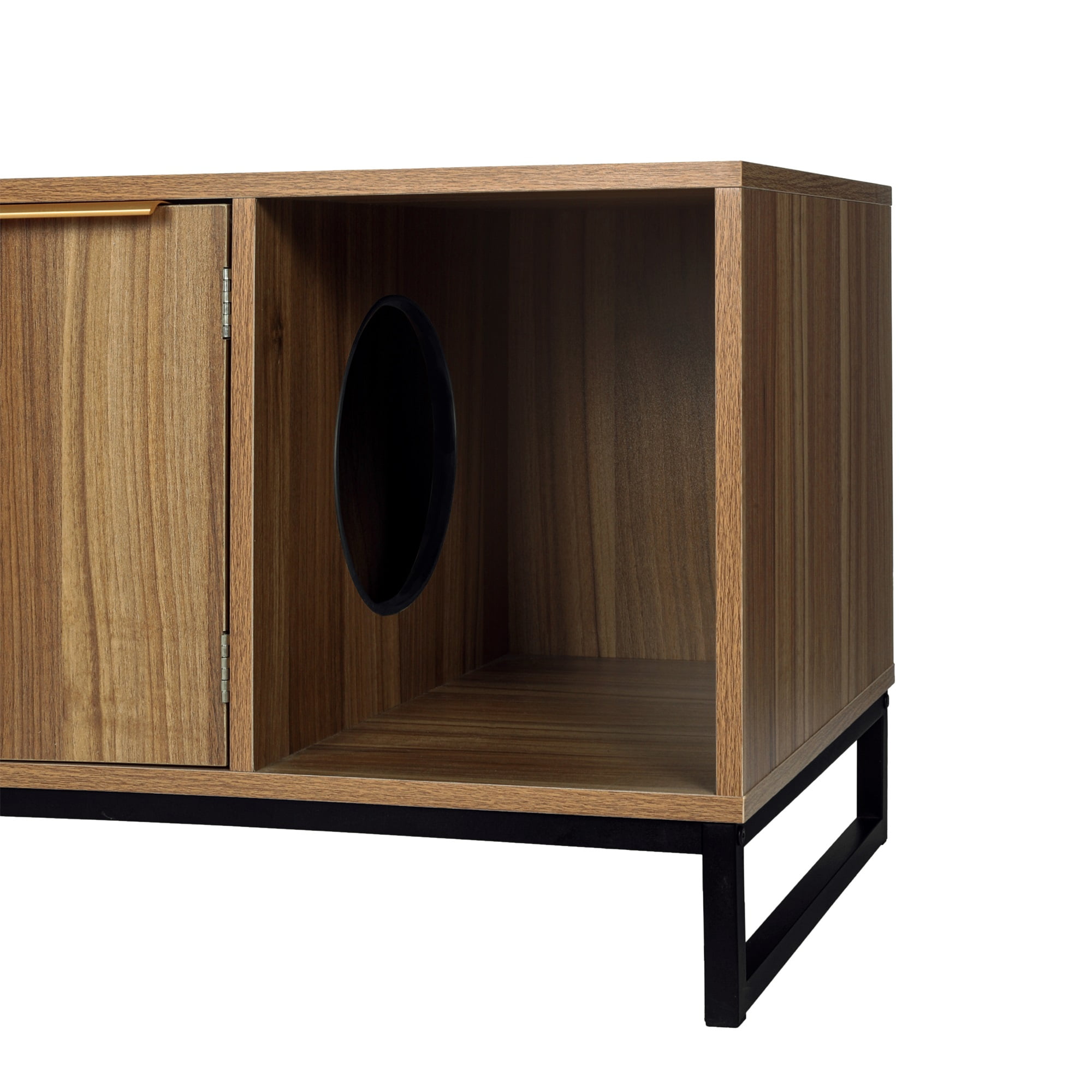 Pefilos 35" Cat Litter Box Cover Furniture with Sturdy Wooden Structure, Cat Washroom Storage Spacious Storage, Fit Most of Litter Box Enclosure, Beige Pefilos 35" Cat Litter Box Cover Furniture with Sturdy Wooden Structure, Cat Washroom Storage Spacious Storage, Fit Most of Litter Box Enclosure, Beige