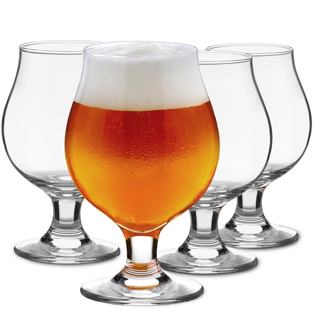 Set de 4 vasos para cerveza Meolibour de 470 ml, copas clásicas