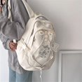 thumbnail image 3 of Mochila Kawaii Con Lindo Colgante De Estrella Bolsa De Gran Capacidad Para Mujer-blanco, 3 of 5