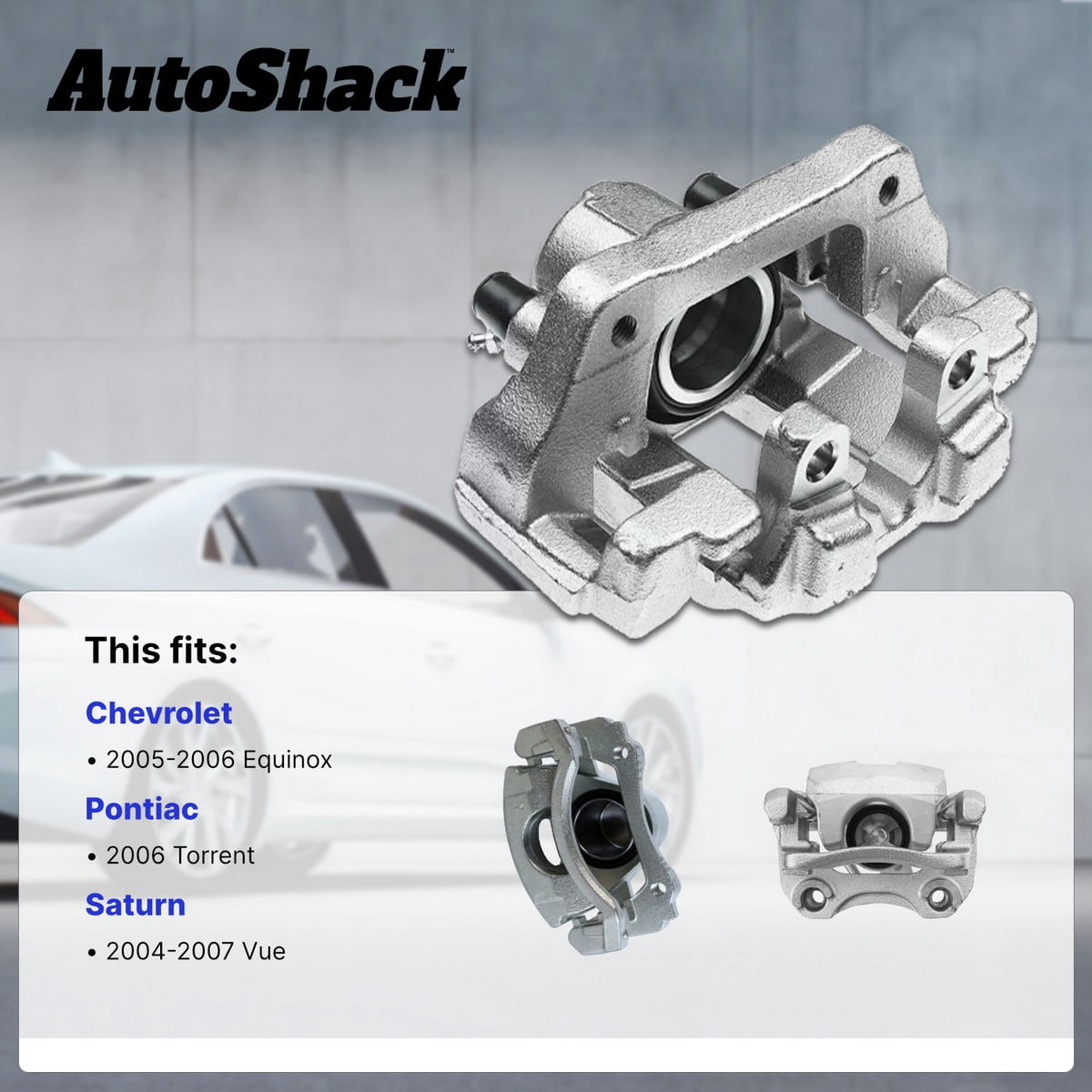 AutoShack Front Brake Calipers for Saturn, Chevrolet & Pontiac, Vue 2004-2007 Equinox 2005-2006 Torrent 2006, AWD FWD L4 2.2L 2.4L V6 3.4L 3.5L, Left and Right, Pair