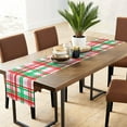 thumbnail image 6 of Christmas Table Runner Red Green Buffalo Check Plaid Table Runner Seasonal Fall Winter Xmas Holiday Dresser Scarves Decorations for Indoor Outdoor Kitchen Dining Wedding Party 13 x 72 Inch, 6 of 7