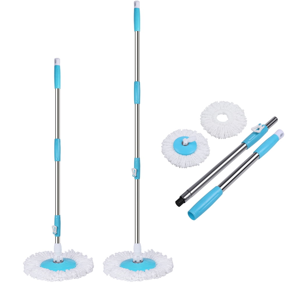 Buy Microfiber 360 Spin Mop Handle With 2 Set Head Refills Upgraded