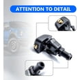 thumbnail image 4 of HAHDAXIA Pack-2 Car Front Windshield Washer Nozzles, Car Clear Vision Wiper Washer Nozzle Replacement Parts Kit, Fits for Ford F150 (Black), DWPSQ1102BL-2PC, 4 of 6