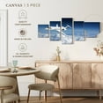 thumbnail image 4 of Elephant Stock High Altitude Business Plane Wall Art - Horizontal Multi Panel Canvas - 5 Pieceliving Room Wall Decor - Photography Transportation Multi Panel - Blue And White Decor - 29" x 12", 4 of 4