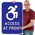 thumbnail image 2 of New York Handicap Parking Sign, Access At Front Sign, 24x36 Corrugated Plastic, 2 of 7