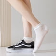 thumbnail image 4 of YooGuoGuo Womens Socks, Ruffle Low Cut Casual Socks Knit Cotton Breathable Mesh Cute Lace Ankle Socks for Girls, 4 of 7