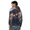 thumbnail image 4 of Wukai Sunset Cliff Dinosaur Print Men's Zip-Up Hoodie,Fleece Full-Zip Hoodie for Men, Hooded Sweatshirt-3X-Large, 4 of 5