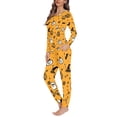 thumbnail image 2 of FOR U DESIGNS Halloween Pumpkin Ghost Long Sleeve Pajama Set for Women with Pockets 2 Pack Size 6XL Pjs Lightweight Lounge Sleepwear Pants and Tops for Women, 2 of 6