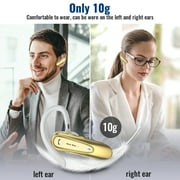 New Bee Bluetooth Earpiece,Wireless Handsfree in-Ear with Microphone, 20 Hrs Talking Time 180 Days Standby Time Bluetooth V5.0 Headset for iPhone/Android/Business/Trucker/Driver,Gold